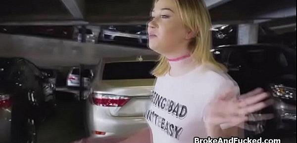  Fucking blonde at truck parking lot